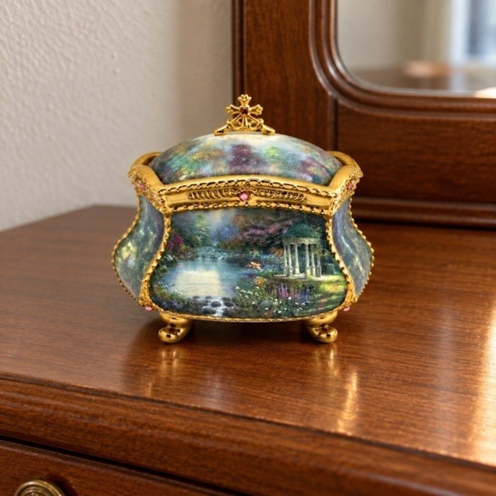 Thomas Kinkade Have Faith Blessings Musical Prayer Box You'll Never Walk Alone